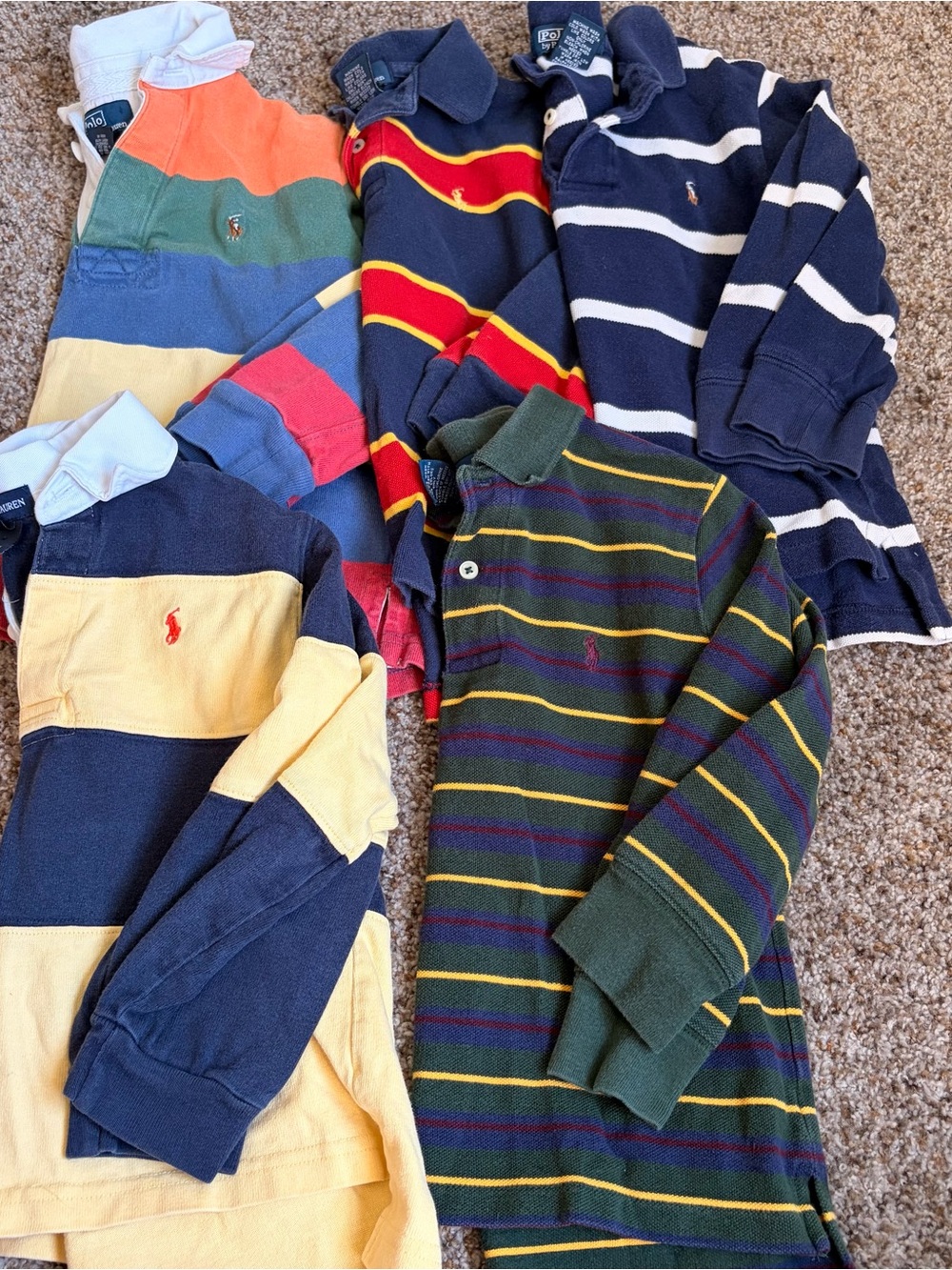 Ralph Lauren Kids' Multicolor Striped Rugby Shirt Lot